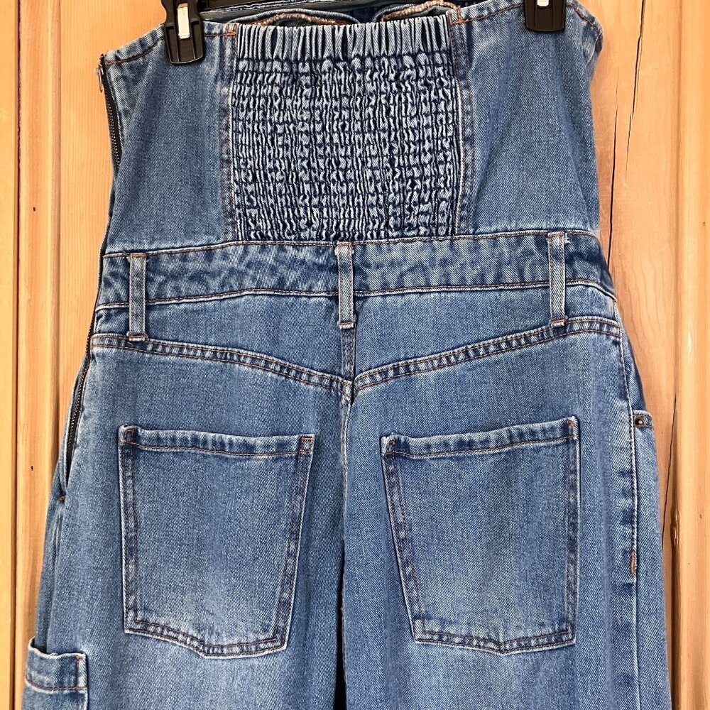 Wild Fable Womens Denim Tube Strapless Cargo Jumpsuit Size Medium Blue SP EXC - Picture 11 of 12